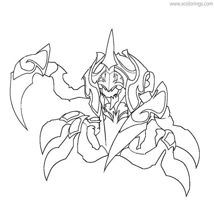 Free Dota 2 Coloring Pages Nyx assassin printable