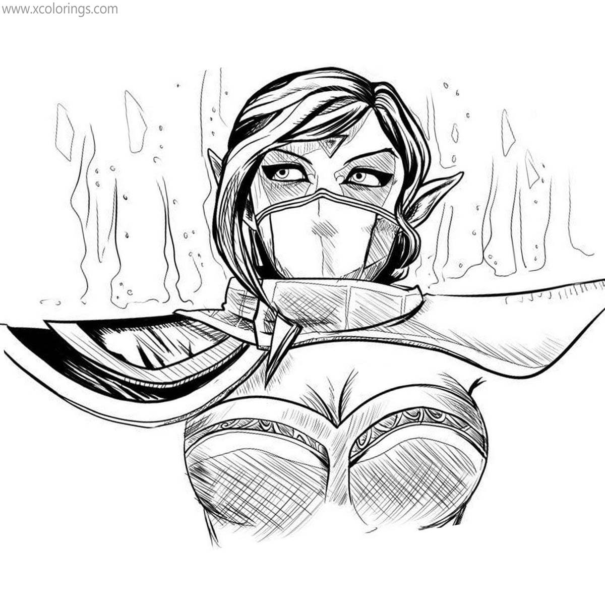 Free Dota 2 Coloring Pages Templar Assassin Hides printable