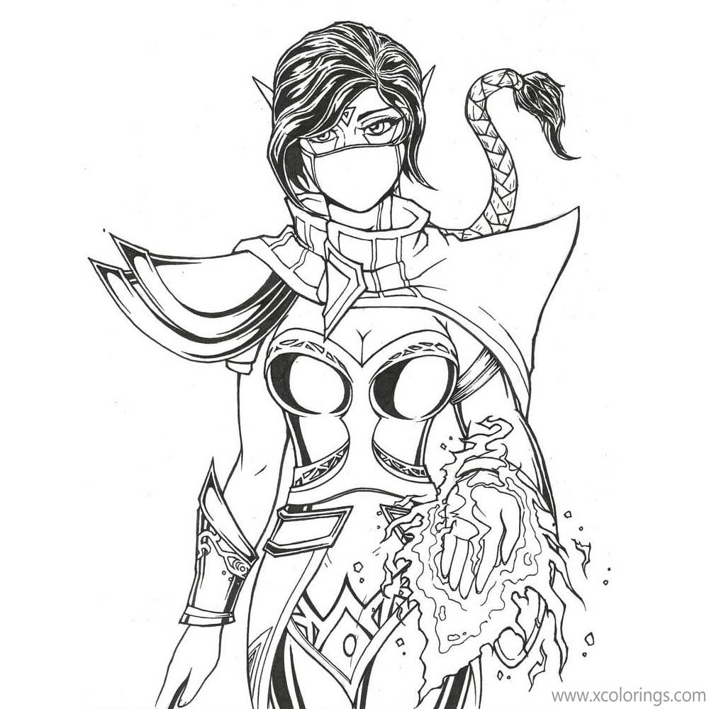 Free Dota 2 Coloring Pages Templar Assassin printable