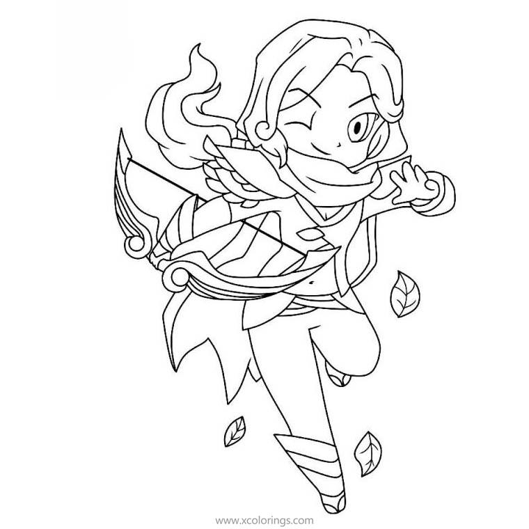 Free Dota 2 Coloring Pages Windranger printable