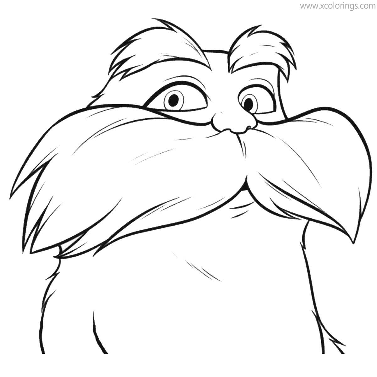 Free Dr Seuss Character Lorax Coloring Pages printable
