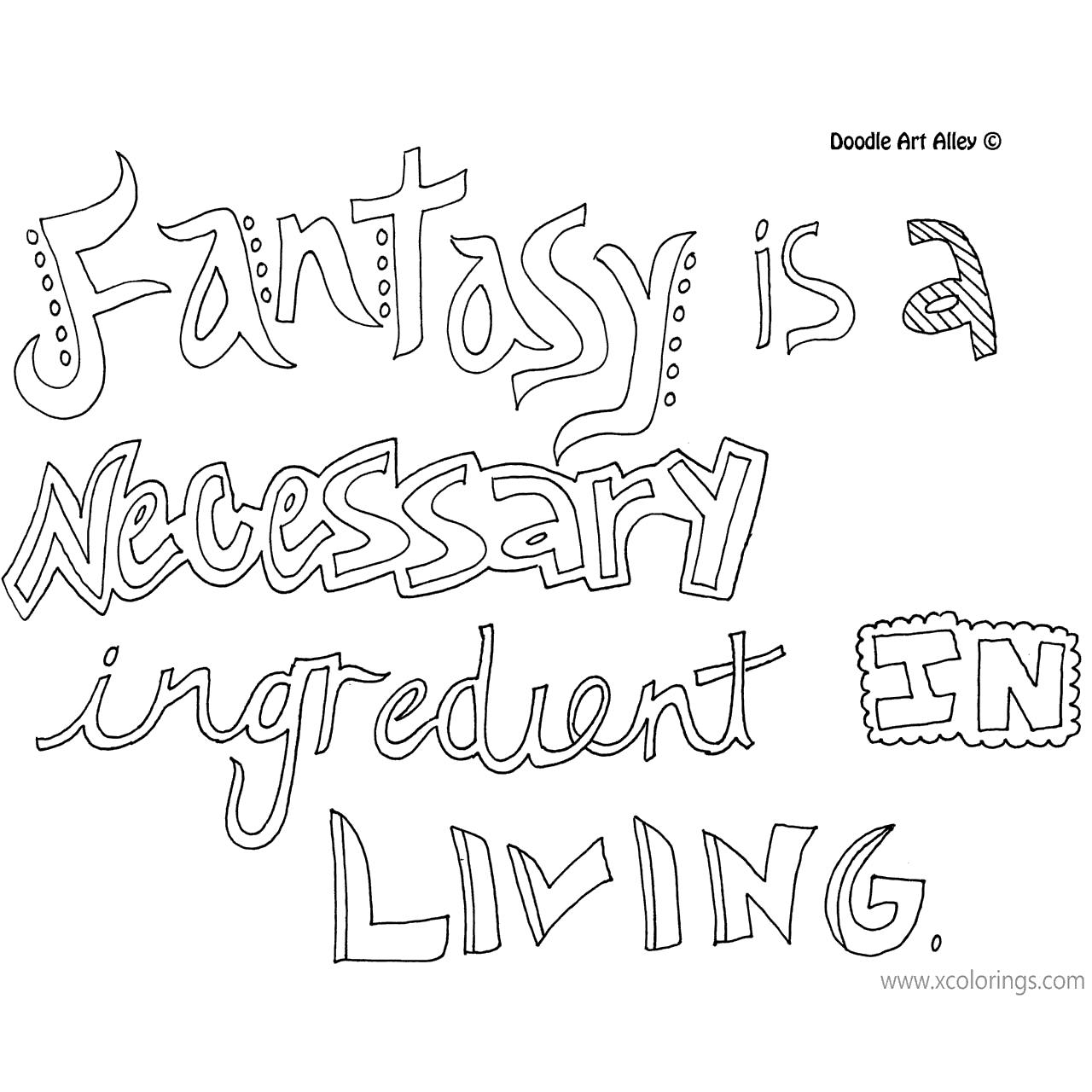 Free Dr Seuss Quotes Coloring Pages Fantasy is A Necessary Ingredient In Living printable