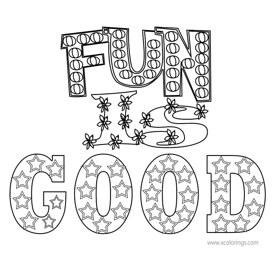 Free Dr Seuss Quotes Coloring Pages Fun is Good printable