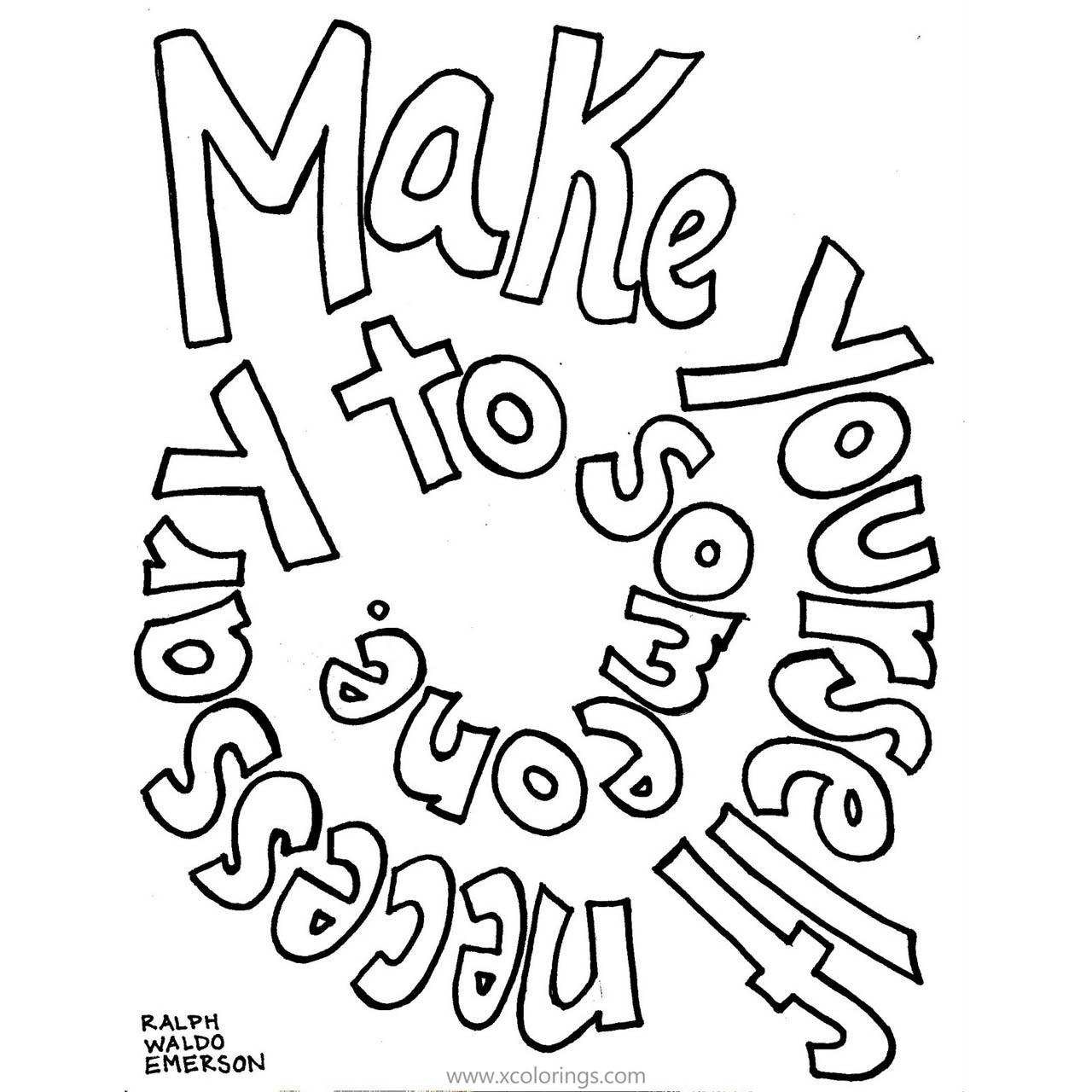 Free Dr Seuss Quotes Coloring Pages Make Yourself Necessary to Someone printable