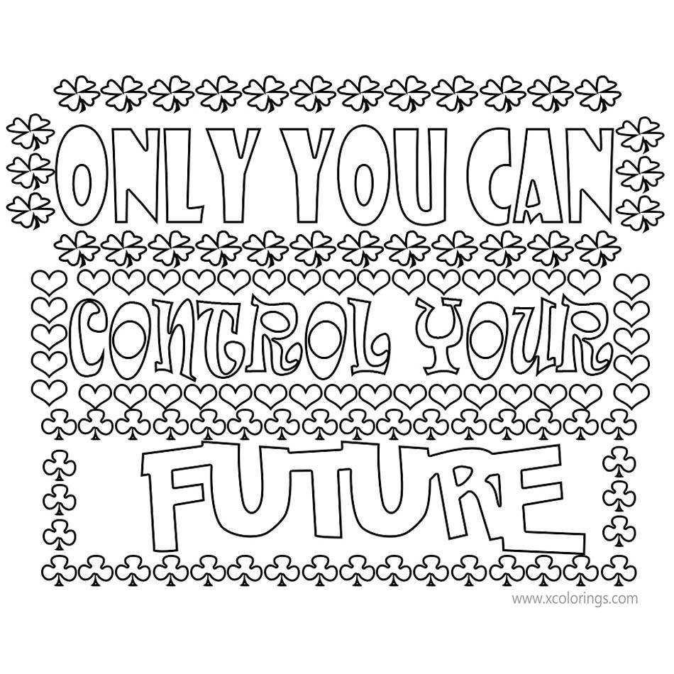 Free Dr Seuss Quotes Coloring Pages Only You Can Control Your Future printable