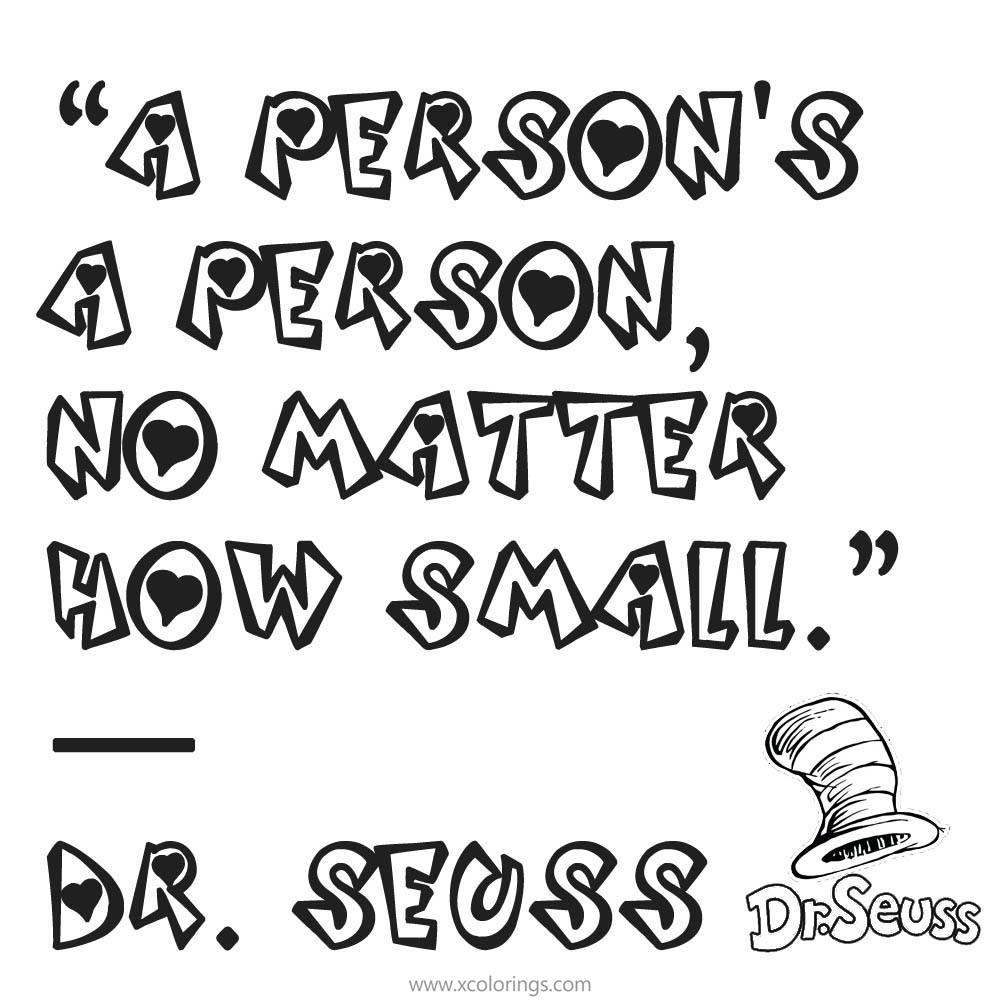 Free Dr Seuss Quotes Coloring Pages Printable printable