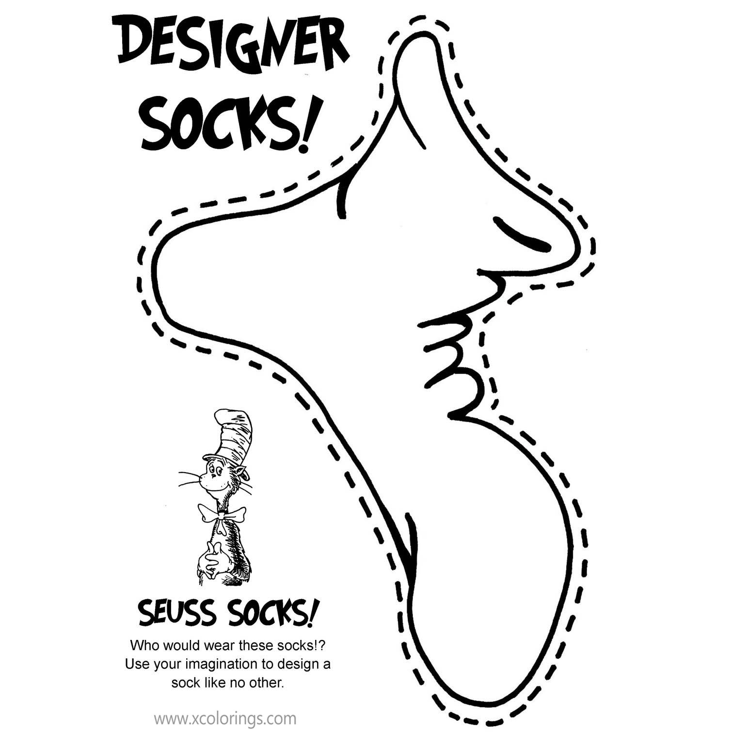 Free Dr. Seuss Fox in Socks Coloring Pages printable