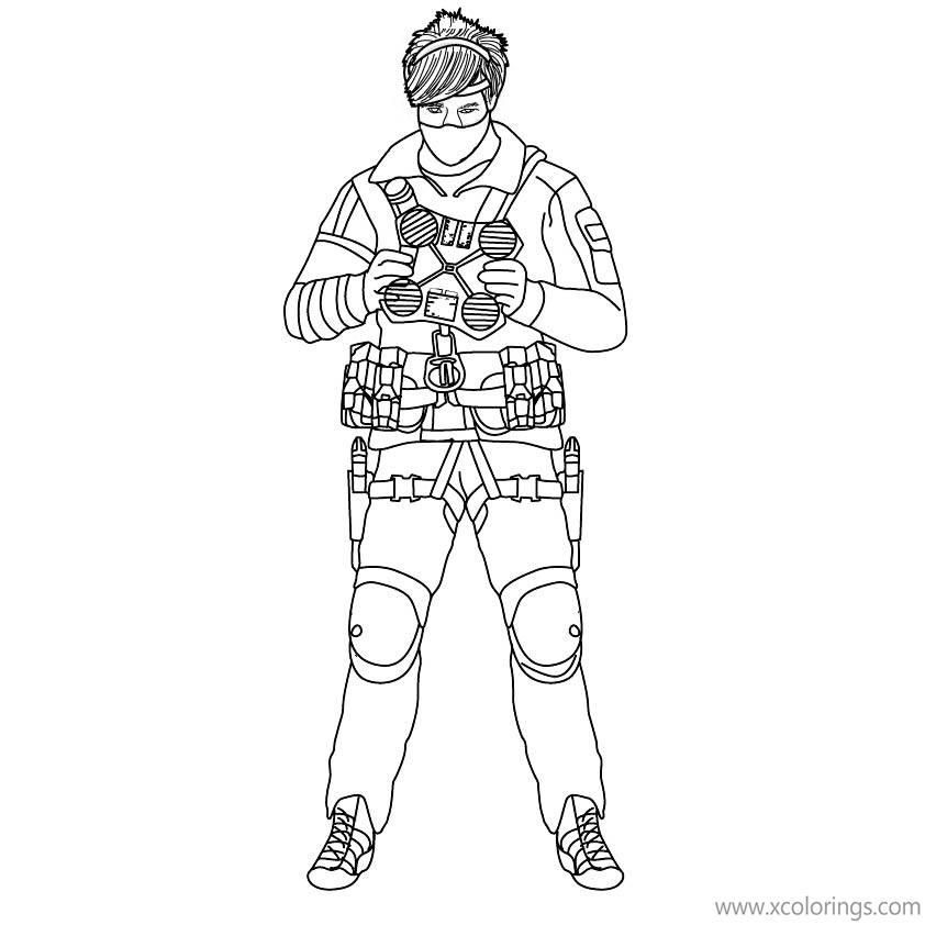 Free Echo from Rainbow Six Siege Coloring Pages printable