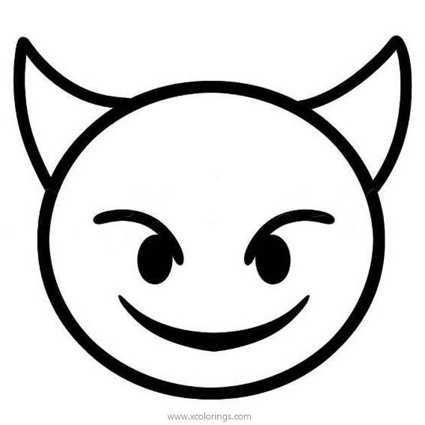 Free Emoji Movie Coloring Pages Devil Emoji printable