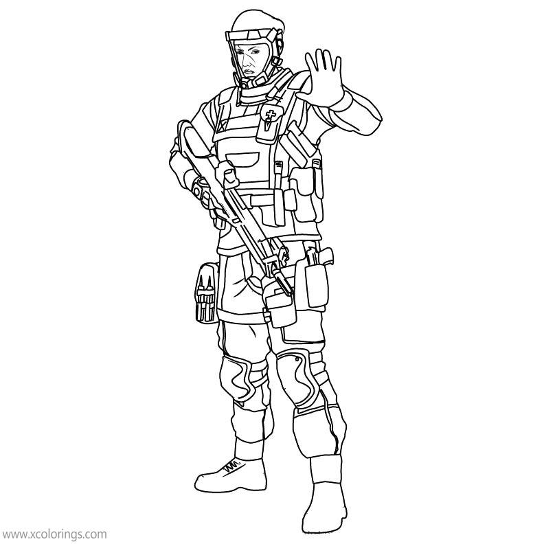Free Finka from Rainbow Six Siege Coloring Pages printable