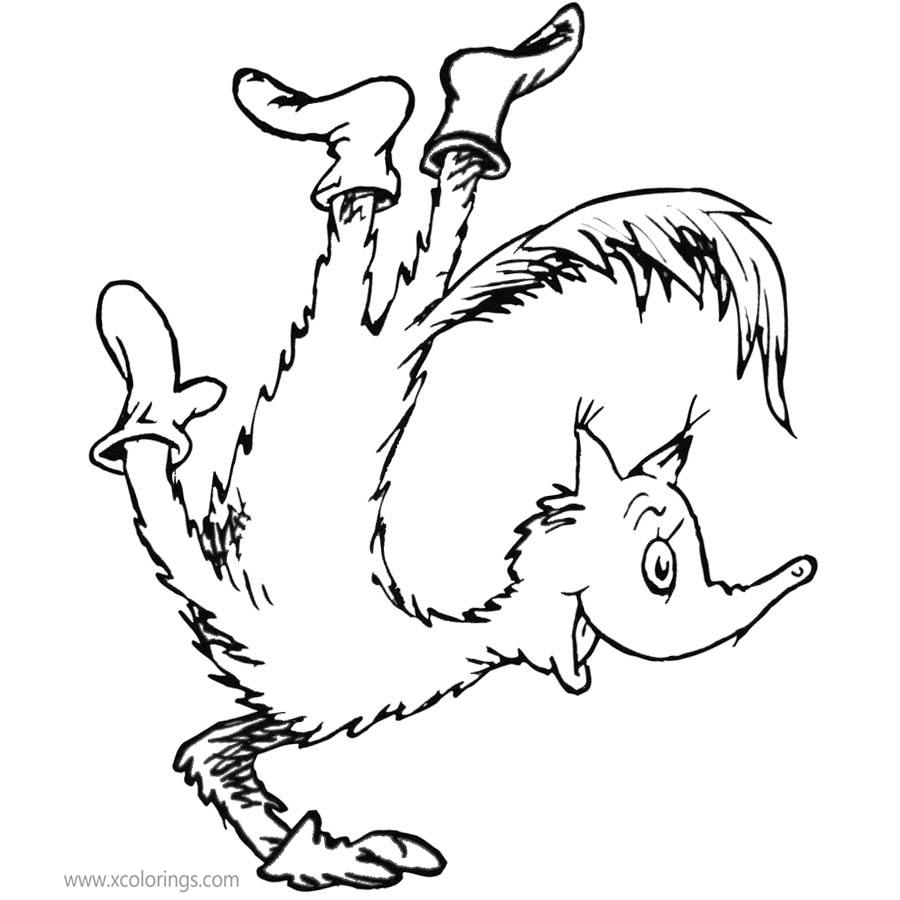 Free Fox in Socks Coloring Pages Handstand printable