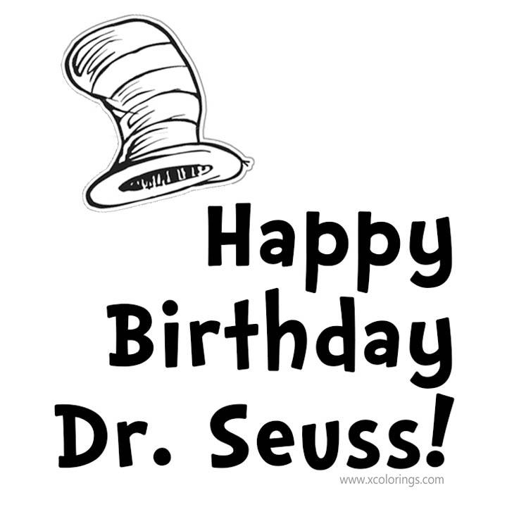 Free Free Happy Birthday Dr Seuss Coloring Pages printable