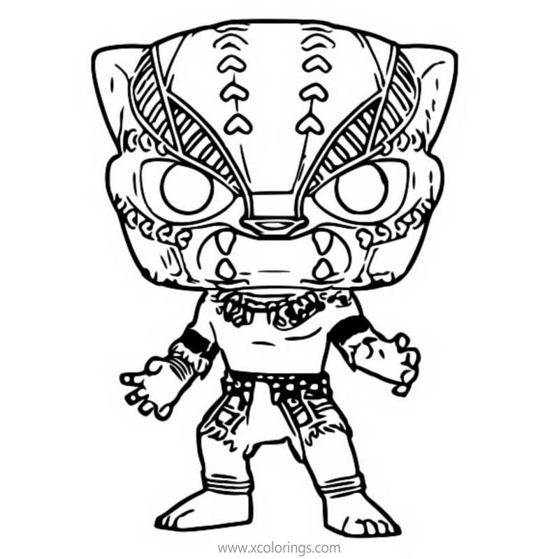 Free Funko POP Black Panther Coloring Pages printable