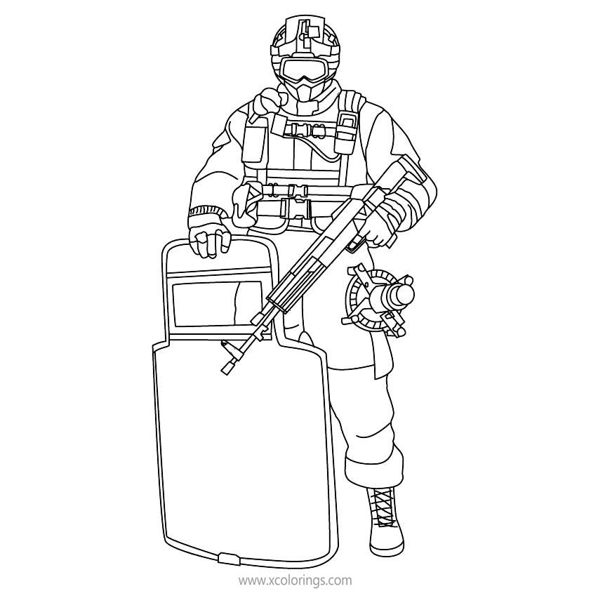 Fuze from Rainbow Six Siege Coloring Pages - XColorings.com