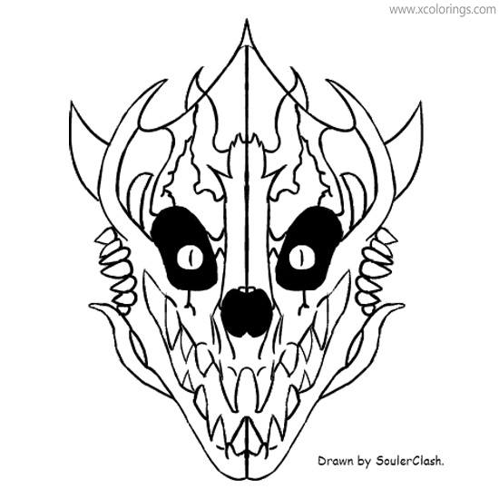 Free Gaster Blaster Coloring Pages Fanart printable
