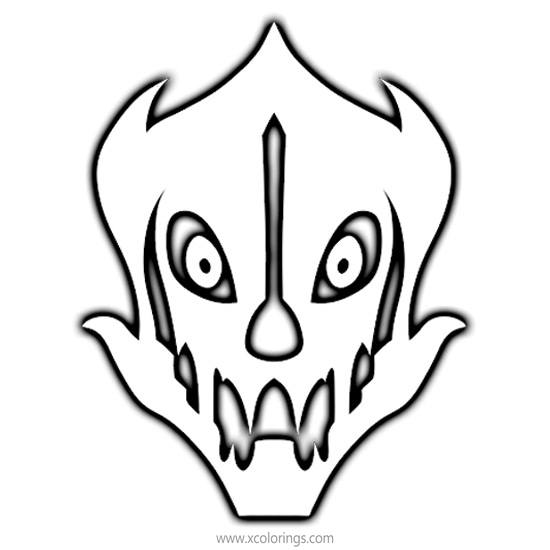 Free Gaster Blaster Head Coloring Pages printable