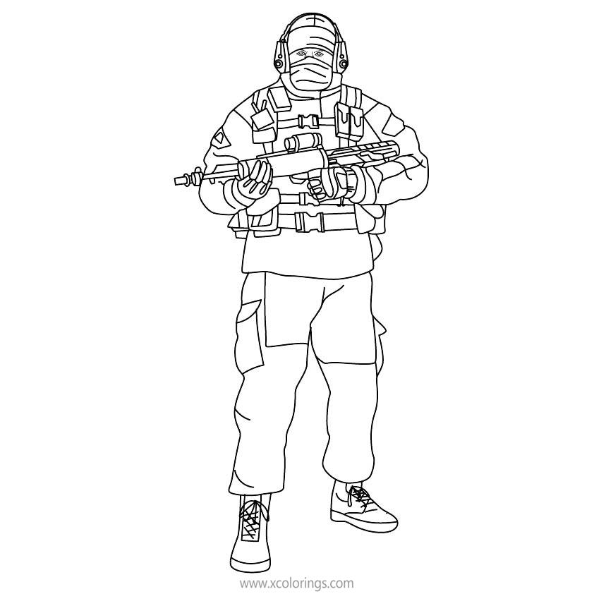 Free Glaz from Rainbow Six Siege Coloring Pages printable