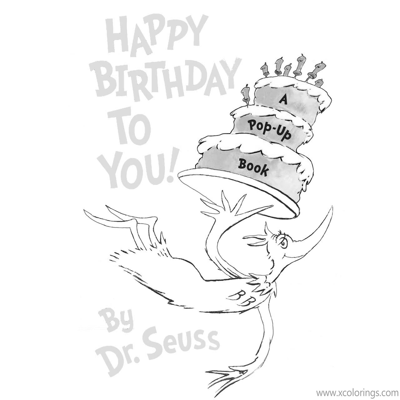 Free Happy Birthday Dr Seuss Coloring Pages Sneetches printable