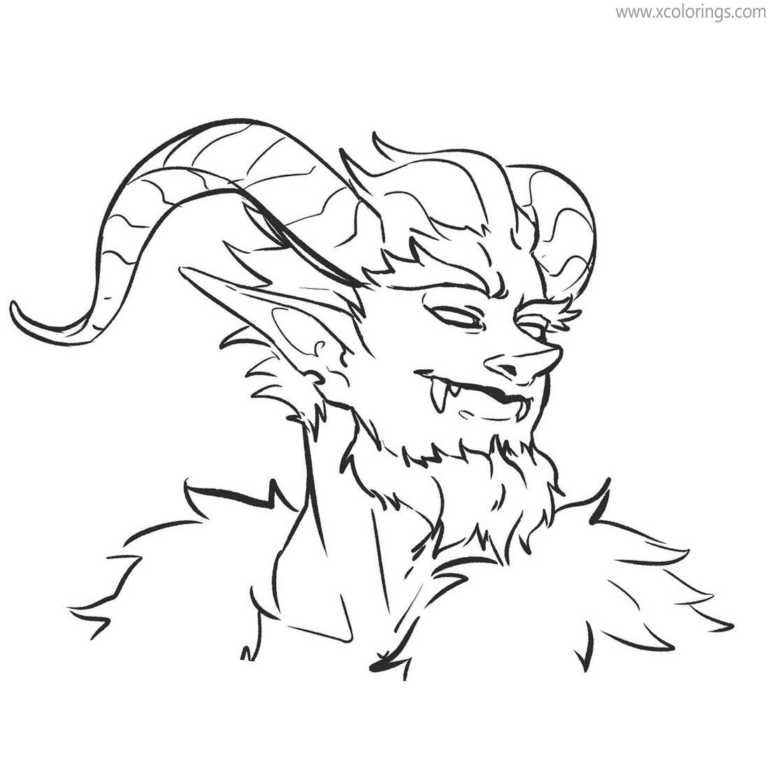Free Horned Krampus Coloring Pages printable