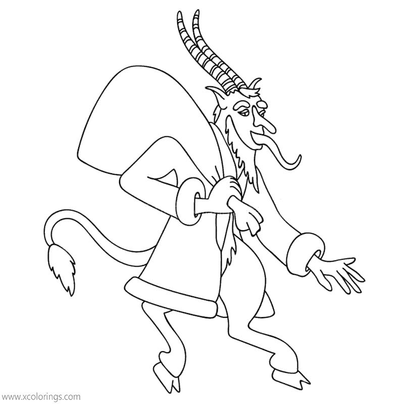Free Krampus Coloring Pages Searching for Naughty Children printable