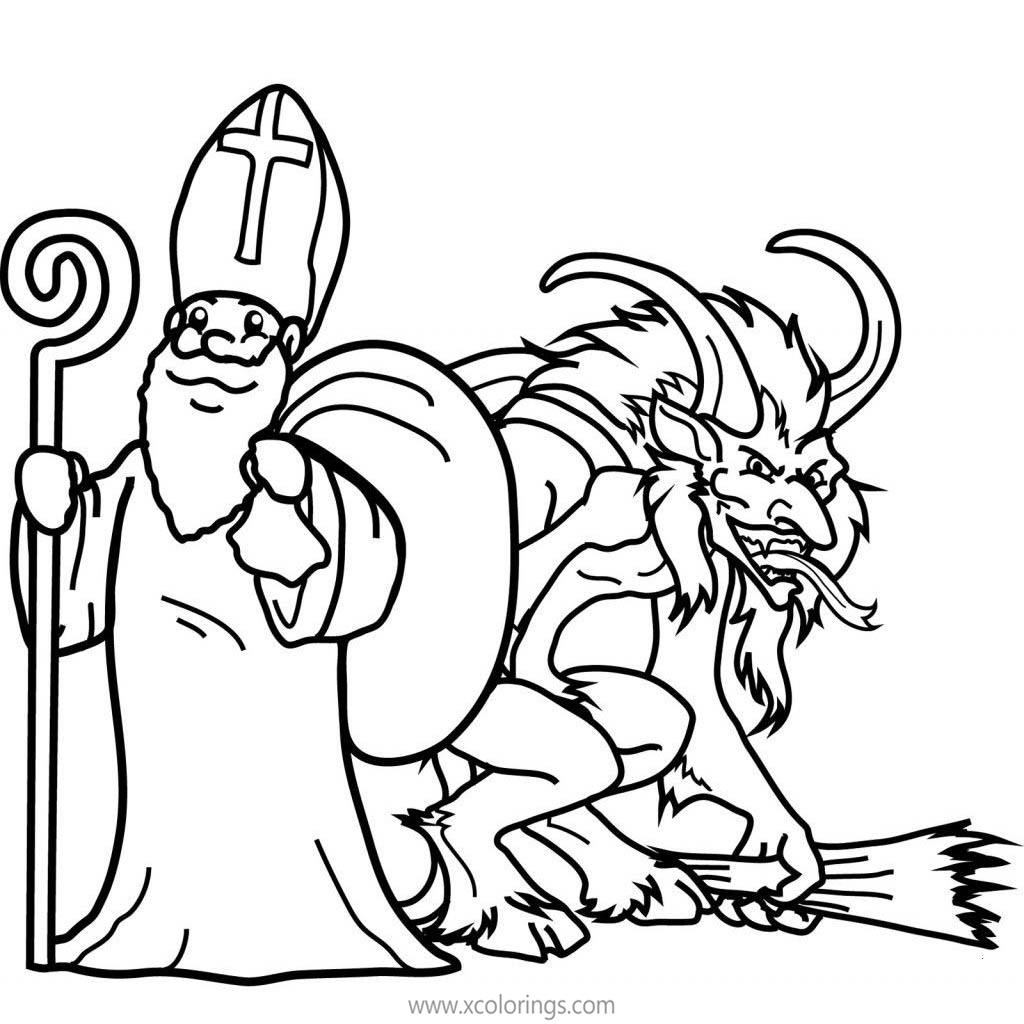 Krampus And Saint Nicholas Coloring Pages Xcolorings Com | My XXX Hot Girl