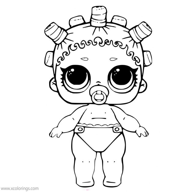 Free LOL Baby Coloring Pages LIL Cosmic Queen printable