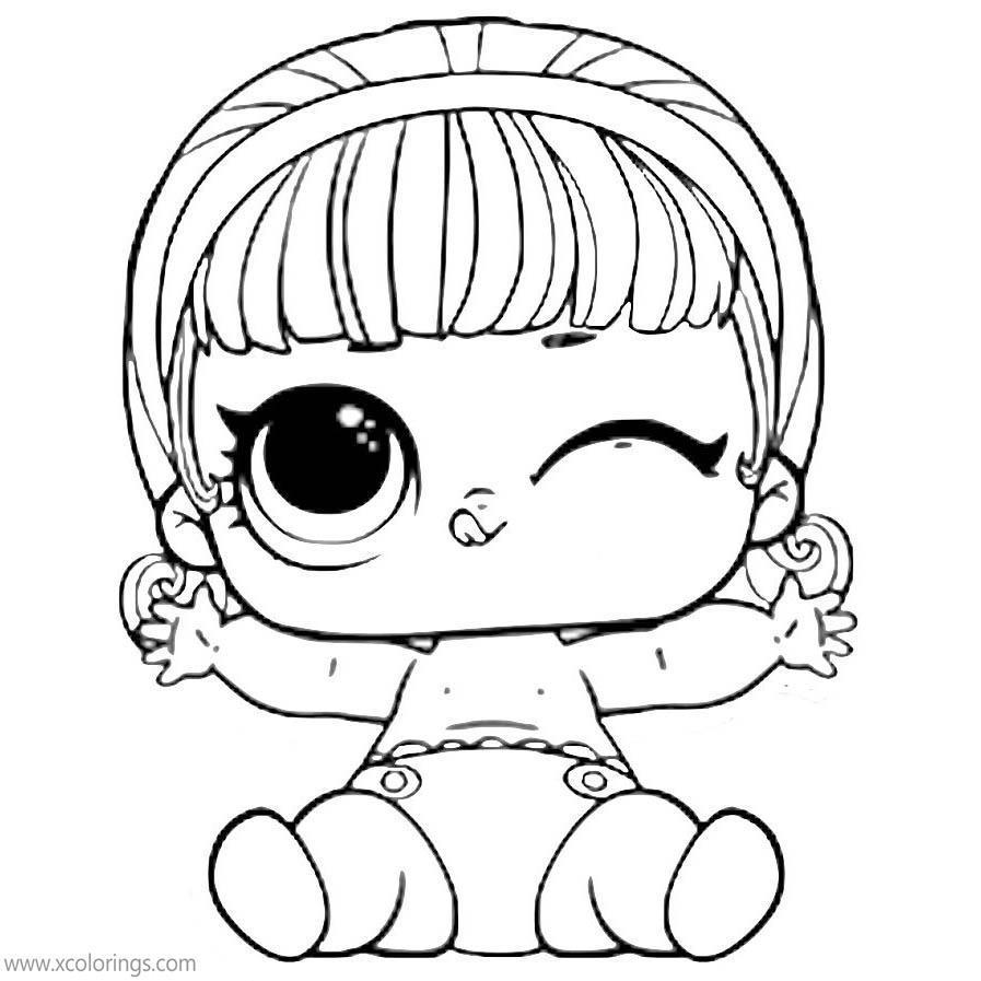 Free LOL Baby Coloring Pages LIL Madame Queen printable