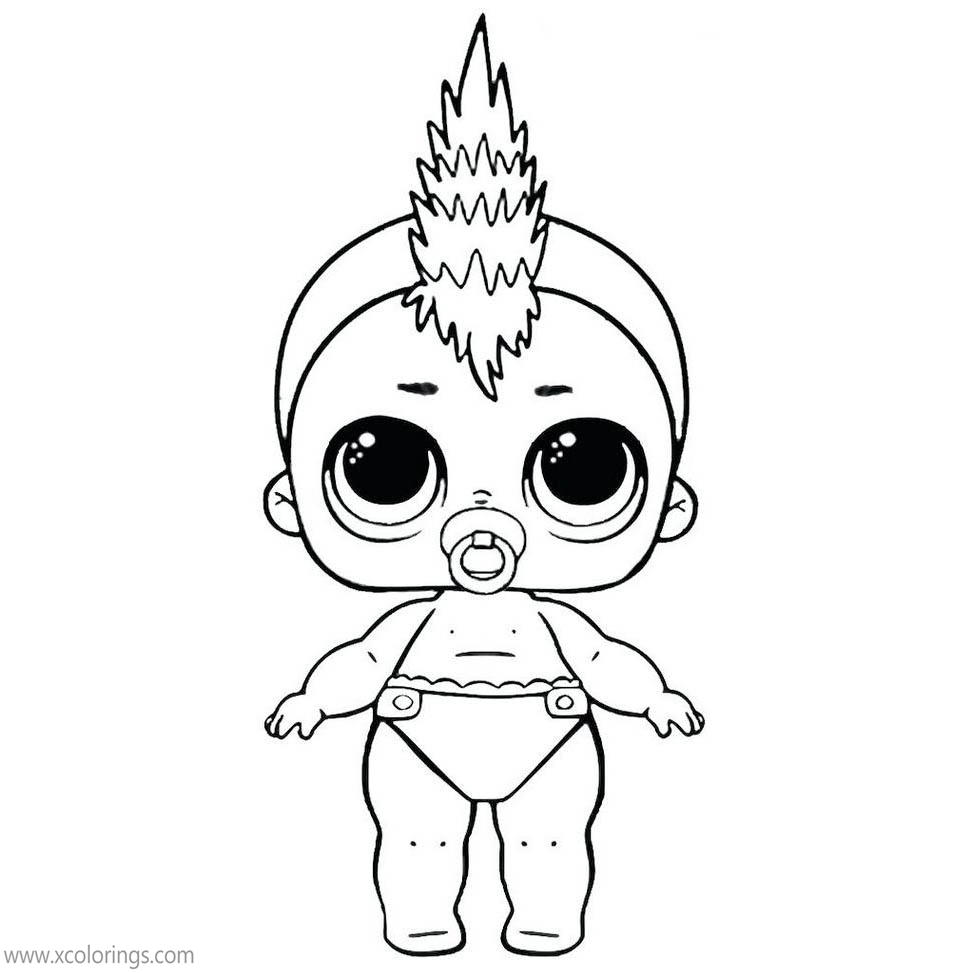 Free LOL Baby Coloring Pages LIL Race Boi printable