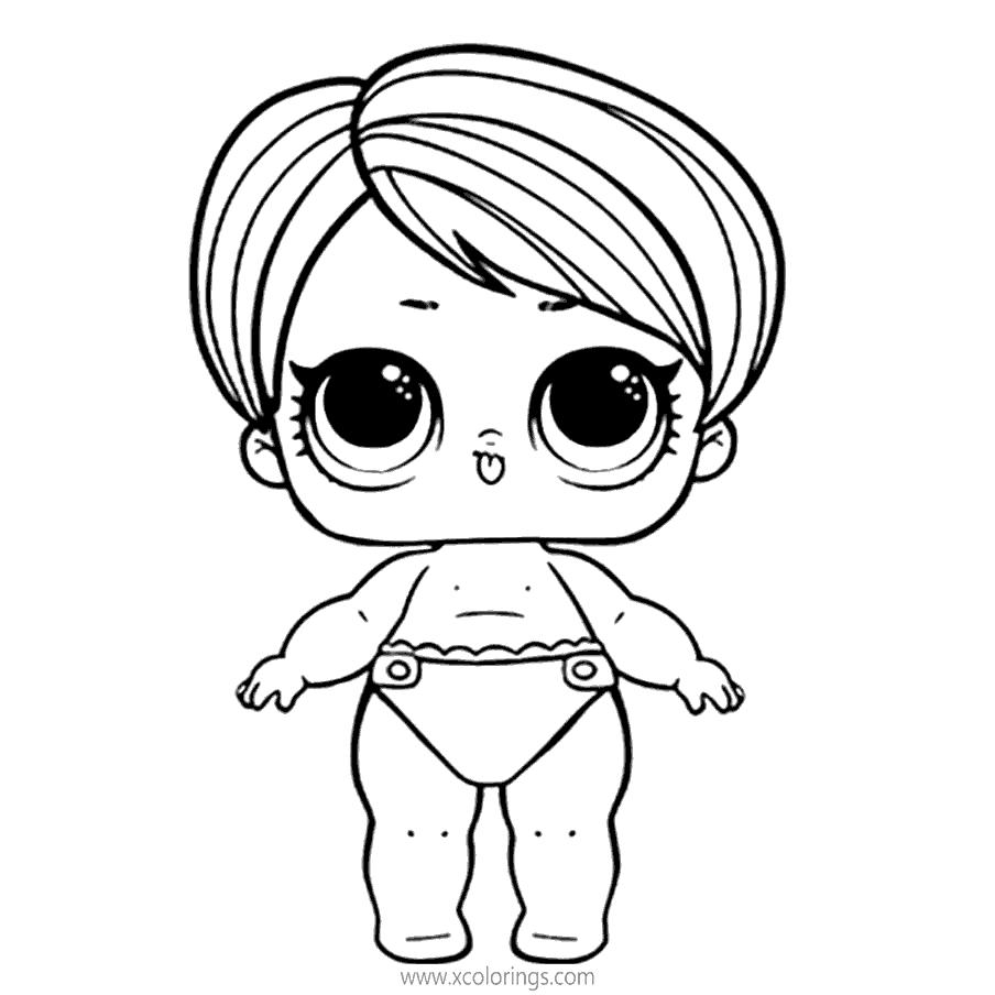 Free LOL Baby Coloring Pages LIL Sisters Beatnik Babe printable