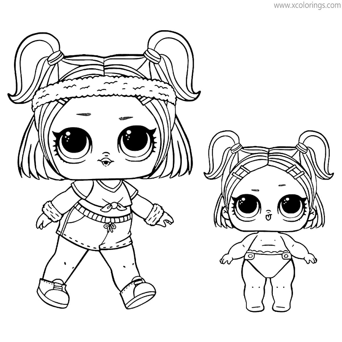 Free LOL Baby Coloring Pages LIL Sisters Sprints printable