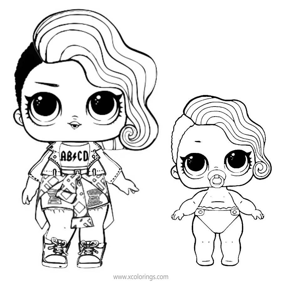Free LOL Baby Coloring Pages LIL Sisters printable