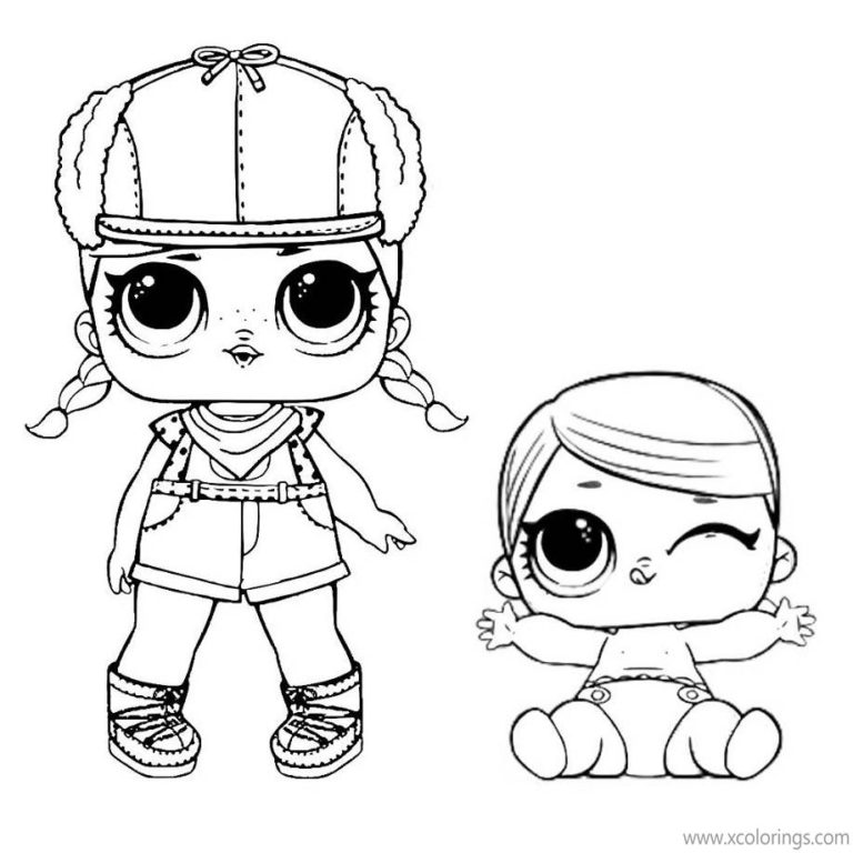 LOL Baby Coloring Pages LIL Madame Queen - XColorings.com