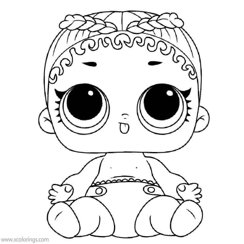 Free LOL Baby Coloring Pages Lil MC Swag printable