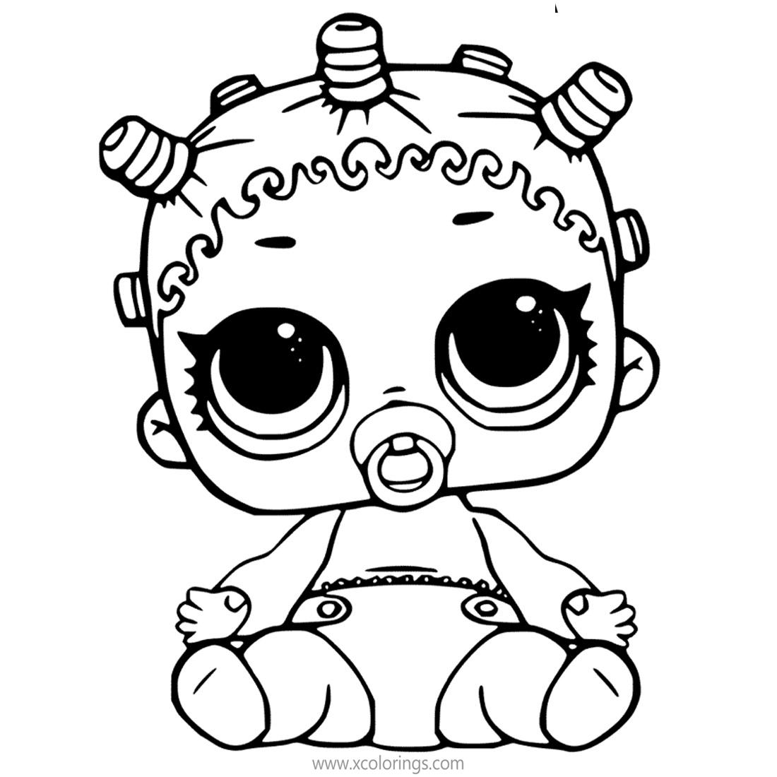 Free LOL Baby Coloring Pages Roller Sk8ter printable
