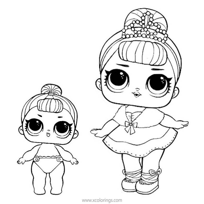 Free LOL Baby Coloring Pages Sugar Queen printable