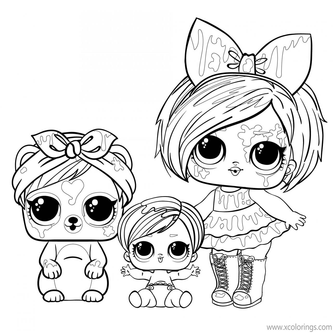 Free LOL Baby Coloring Pages with LOL Pet printable