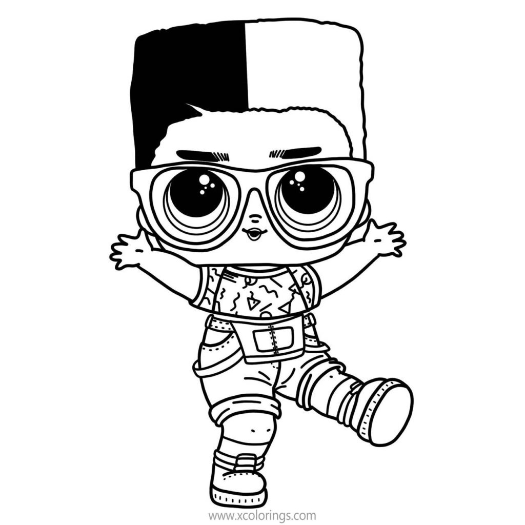 LOL Surprise Boys Coloring Pages Punk Boi - XColorings.com