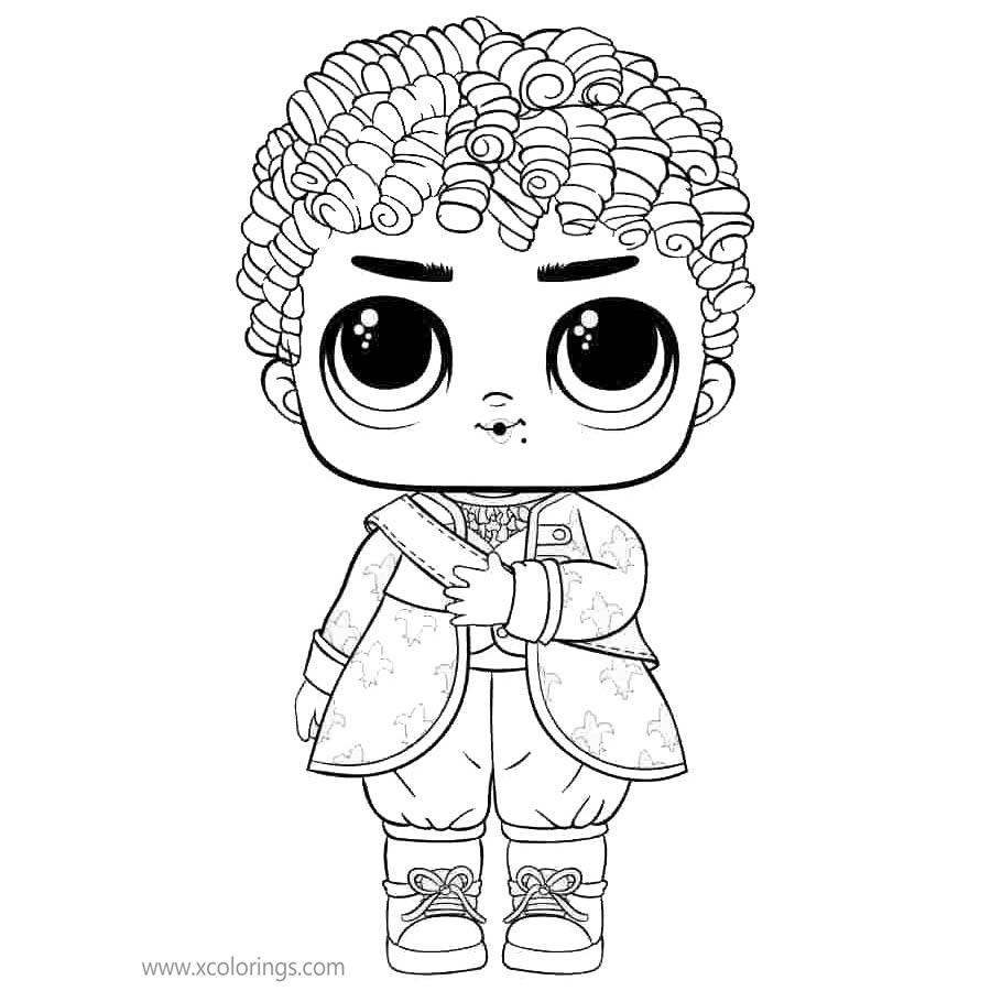 Free LOL Boy Doll Coloring Pages His Royal High Ney printable