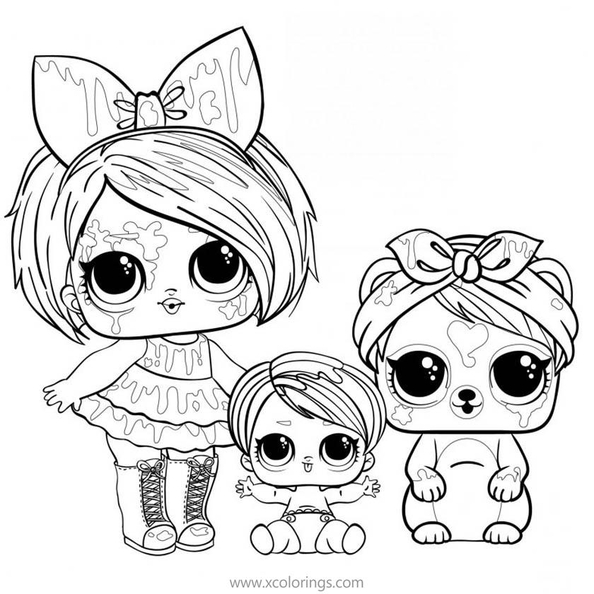 LOL Doll Pets Coloring Pages