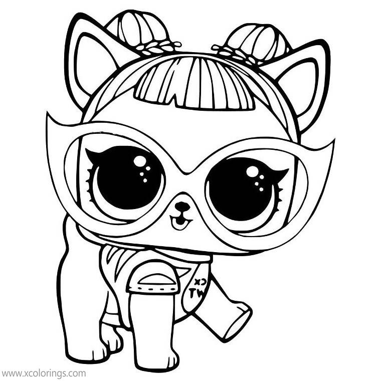 Free LOL Pets Coloring Pages Baby Dog printable