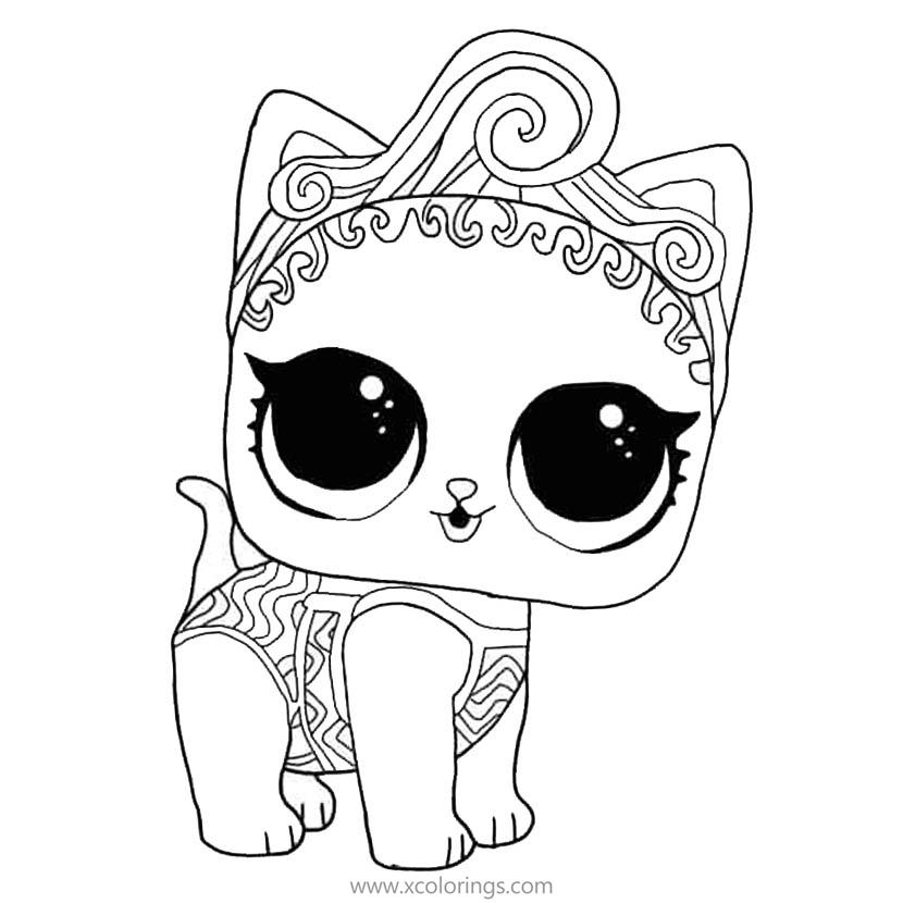 Free LOL Pets Coloring Pages Cat PRECIOUS MEOW printable