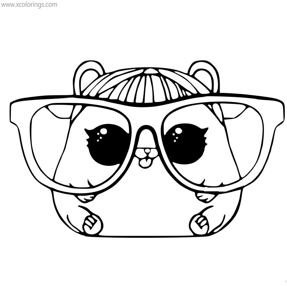 Free LOL Pets Coloring Pages Cherry Ham Hamster printable