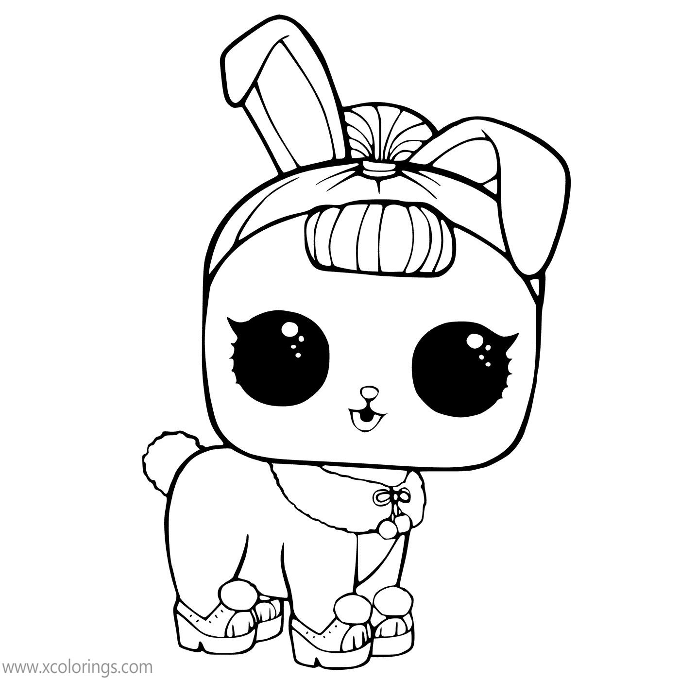 Free LOL Pets Coloring Pages Crystal Bunny printable