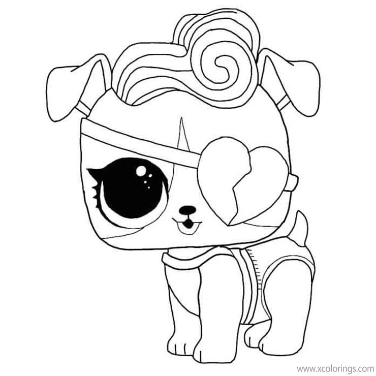 Free LOL Pets Coloring Pages DOGGIE STARDUST printable