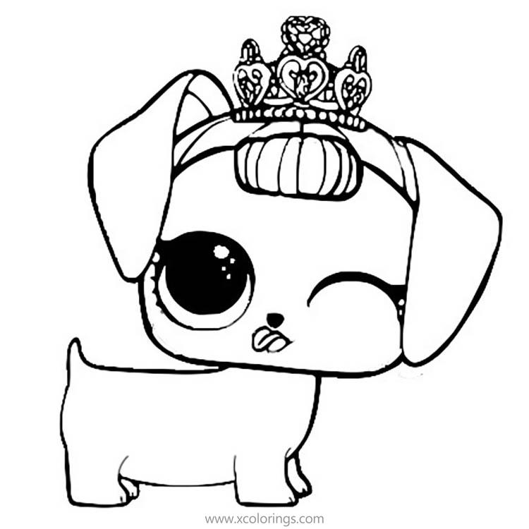 Free LOL Pets Coloring Pages Fancy Haute Dog printable