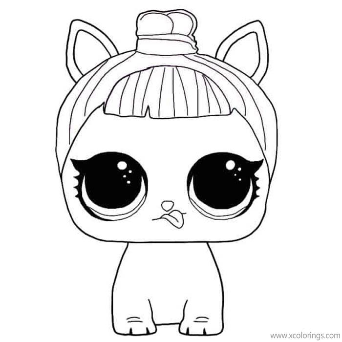 Free LOL Pets Coloring Pages GRR MAJESTY printable