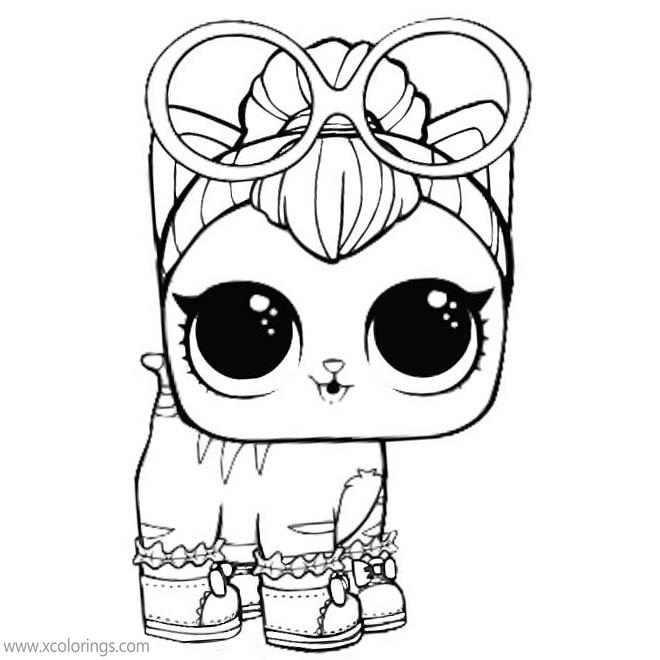 Free LOL Pets Coloring Pages Neon Kitty printable