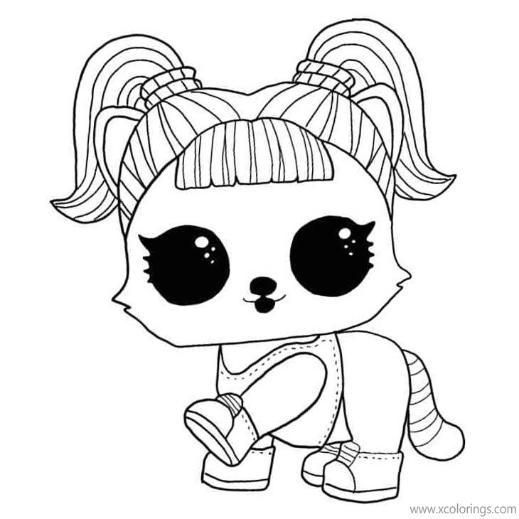 Free LOL Pets Coloring Pages OH BANDIT printable