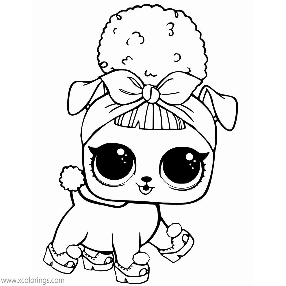 Free LOL Pets Coloring Pages Pup Bee printable