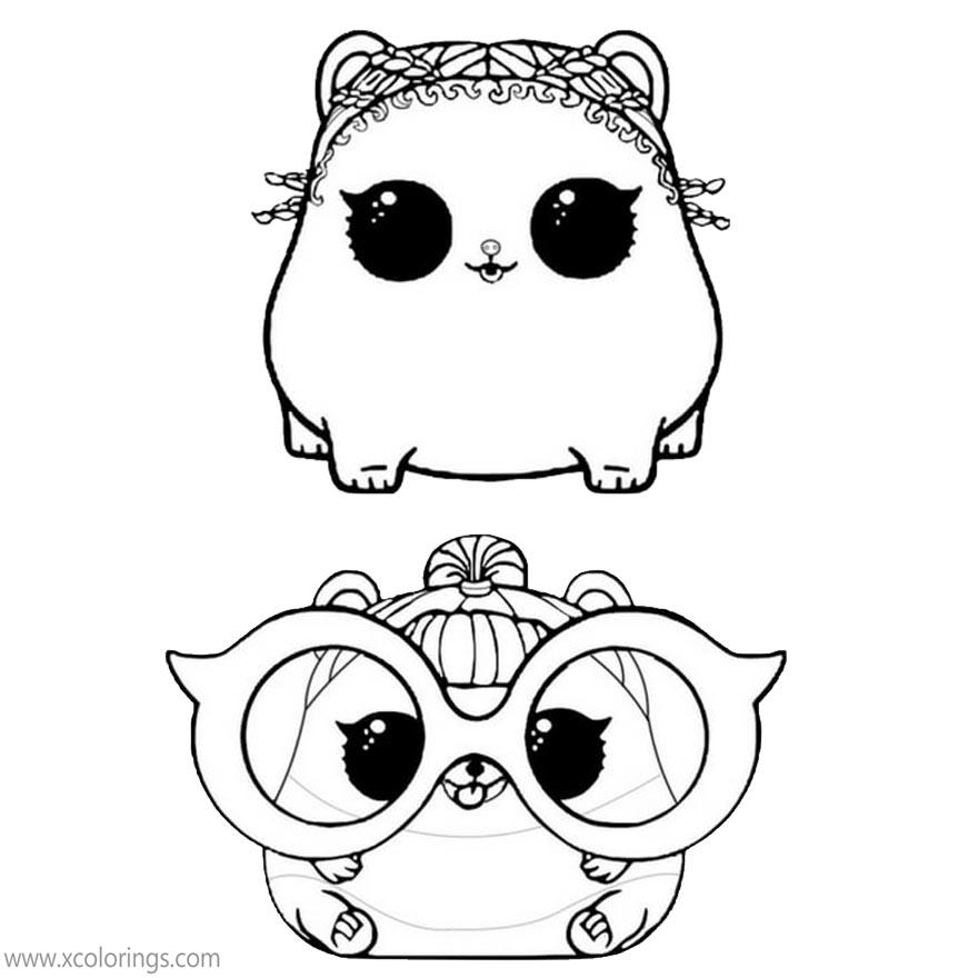 Lol Pets Coloring Pages Rolls And Trouble Squeaker